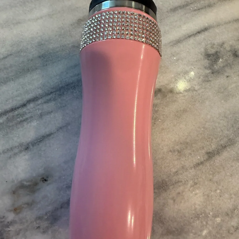 🎀 Lexus Pink Rhinestone Travel Mug 💕🩷 NWOT Super Cuteeee!!! 🎀 - Picture 5 of 6